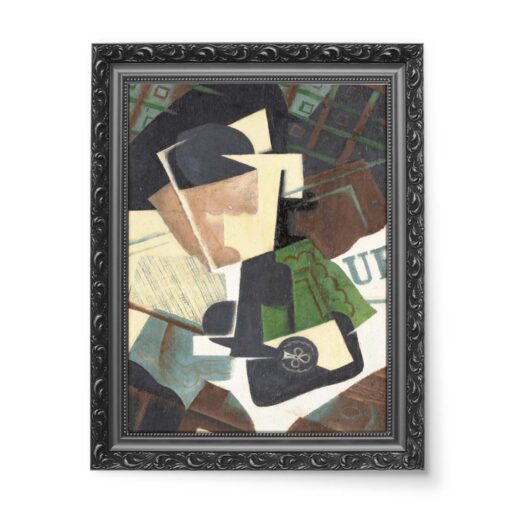 Juan Gris Szklanka i as trefl 50x70 wydruk na płótnie CANVAS