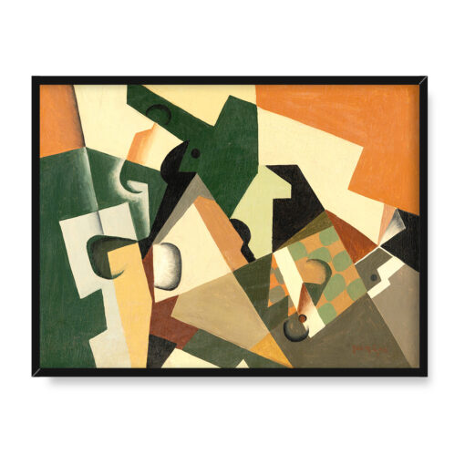 Juan Gris Szkło i szachownica 40x30 w RAMIE