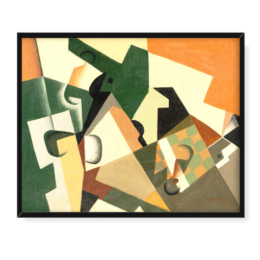 Juan Gris Szkło i szachownica 50x40 w RAMIE