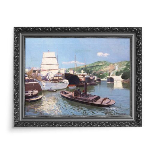 Juan Martinez Abades Port w Bilbao 70x50 wydruk na płótnie CANVAS