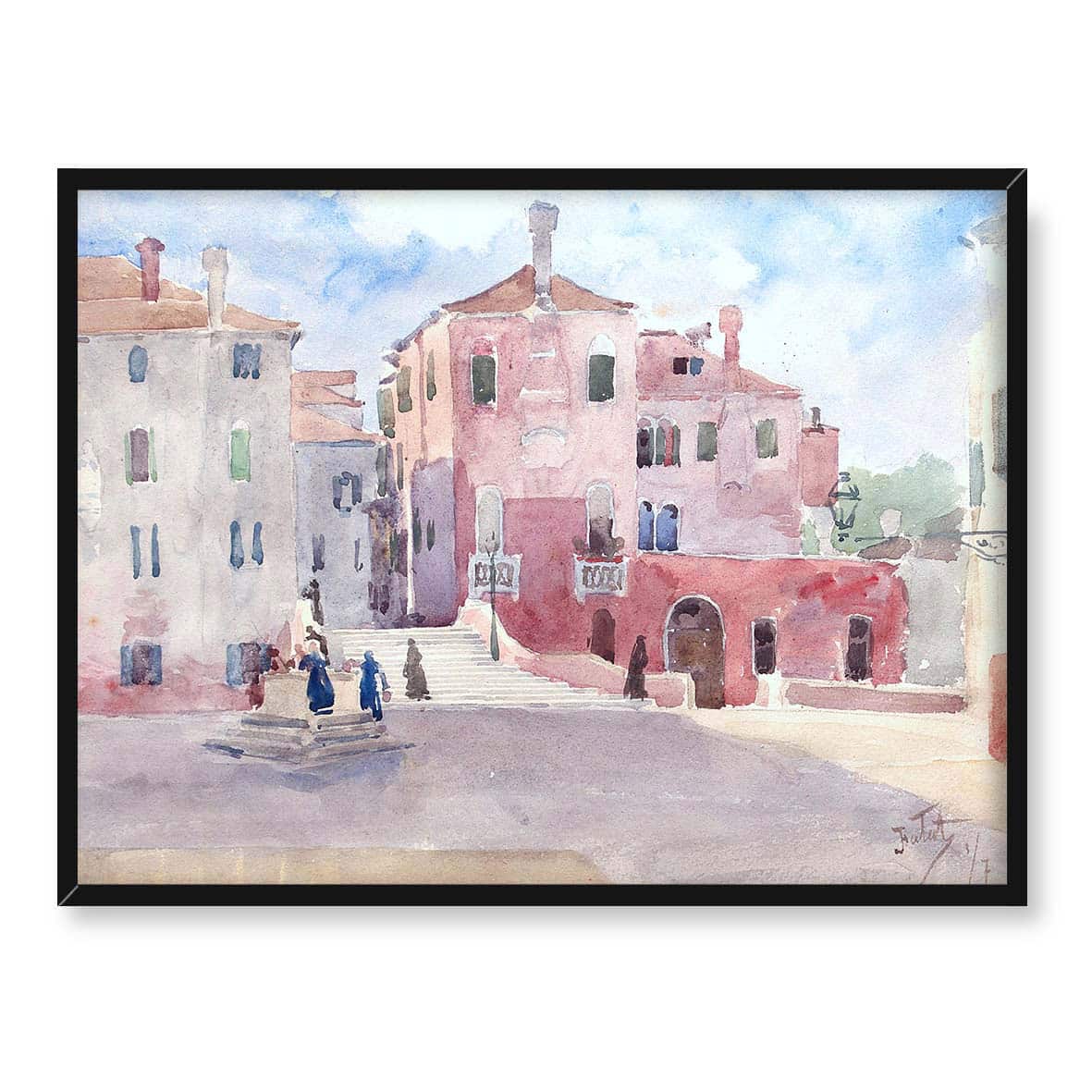 Julian Fałat Campo dei Gesuiti w Wenecji 40x30