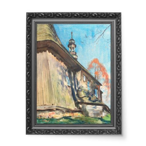 Julian Fałat Kościół Św. Andrzeja w Osieku 50x70 wydruk na płótnie CANVAS