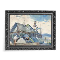 Julian Fałat Kościół w Łodygowicach 70×50 wydruk na płótnie CANVAS