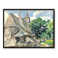 Julian Fałat Kościół w Osieku 40x30