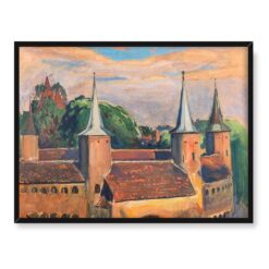 Julian Fałat Kraków Barbakan 40x30 w RAMIE