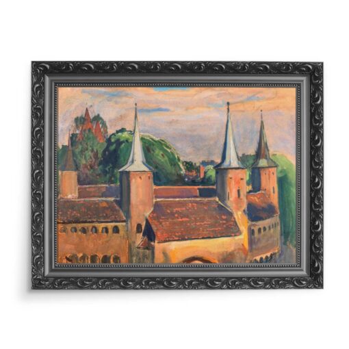 Julian Fałat Kraków Barbakan 70x50 wydruk na płótnie CANVAS