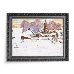 Julian Fałat Pejzaż zimowy z Bystrej 3 70×50 wydruk na płótnie CANVAS