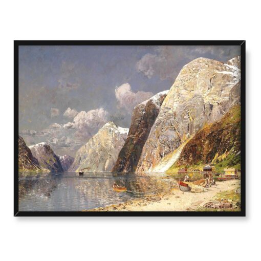 Karl Kaufmann Fiord Norwegia 2 40x30 w RAMIE