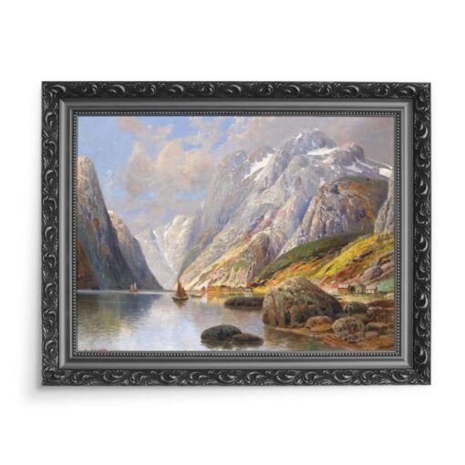 Karl Kaufmann Fiord Norwegia 70x50 wydruk na płótnie CANVAS