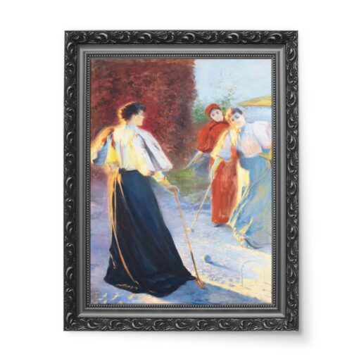 Leon Wyczółkowski Gra w krokieta 50x70 wydruk na płótnie CANVAS