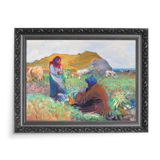Leon Wyczółkowski Kopanie buraków 70x50 wydruk na płótnie CANVAS