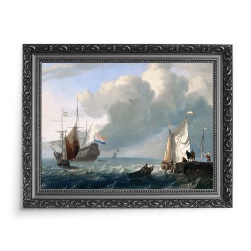 Ludolf Backhuysen Krajobraz morski Fregata 70x50 wydruk na płótnie CANVAS