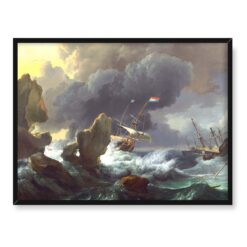 Ludolf Backhuysen Skaliste wybrzeże 40x30
