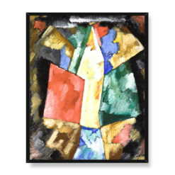 Marsden Hartley Abstrakcja Niebieski Żółty i Zielony 40x50