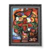 Marsden Hartley Czerwone kwiaty i żaglówka 50×70 wydruk na płótnie CANVAS