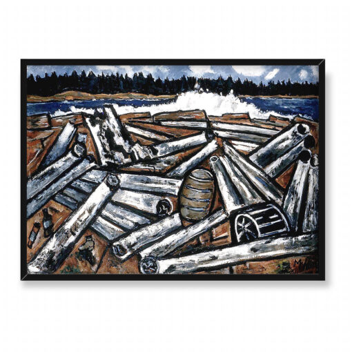Marsden Hartley Log Jam zatoka Penobscot 70x50