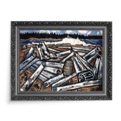 Marsden Hartley Log Jam zatoka Penobscot 70×50 wydruk na płótnie CANVAS