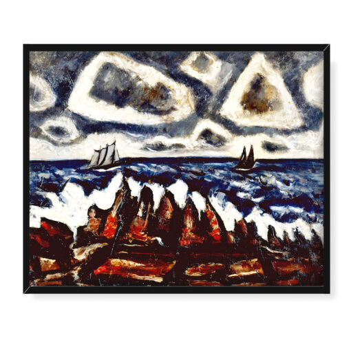Marsden Hartley Północny pejzaż morski poza brzegiem 50x40 w RAMIE