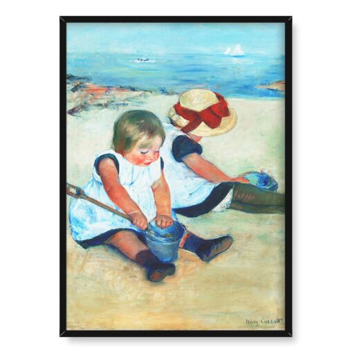 Mary Cassatt Dzieci bawiące się na plaży 50x70
