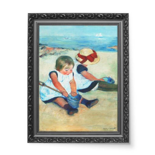 Mary Cassatt Dzieci bawiące się na plaży 50x70 wydruk na płótnie CANVAS