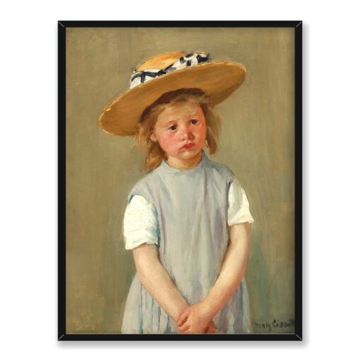 Mary Cassatt Dziecko w słomkowym kapeluszu 30x40 w RAMIE