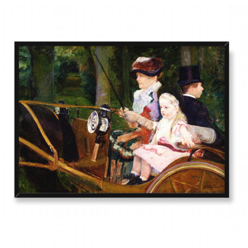 Mary Cassatt Kobieta i dziewczyna prowadzące samochód 70x50