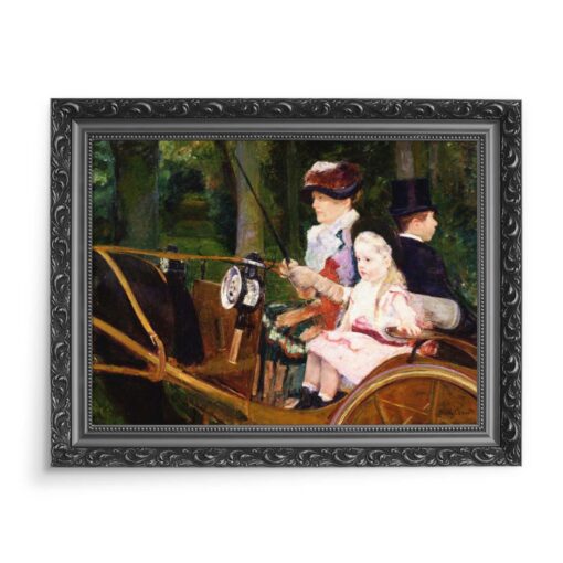 Mary Cassatt Kobieta i dziewczyna prowadzące samochód 70x50 wydruk na płótnie CANVAS