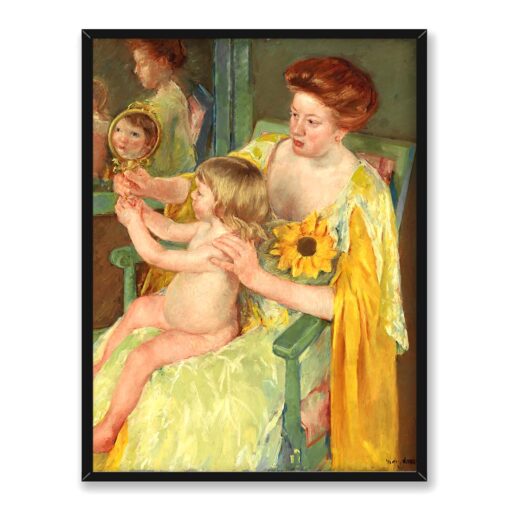 Mary Cassatt Kobieta ze słonecznikiem 30x40