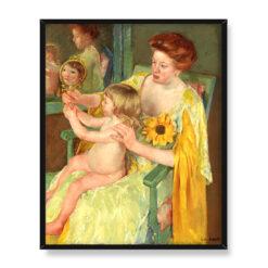 Mary Cassatt Kobieta ze słonecznikiem 40×50