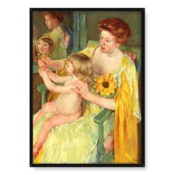 Mary Cassatt Kobieta ze słonecznikiem 50×70