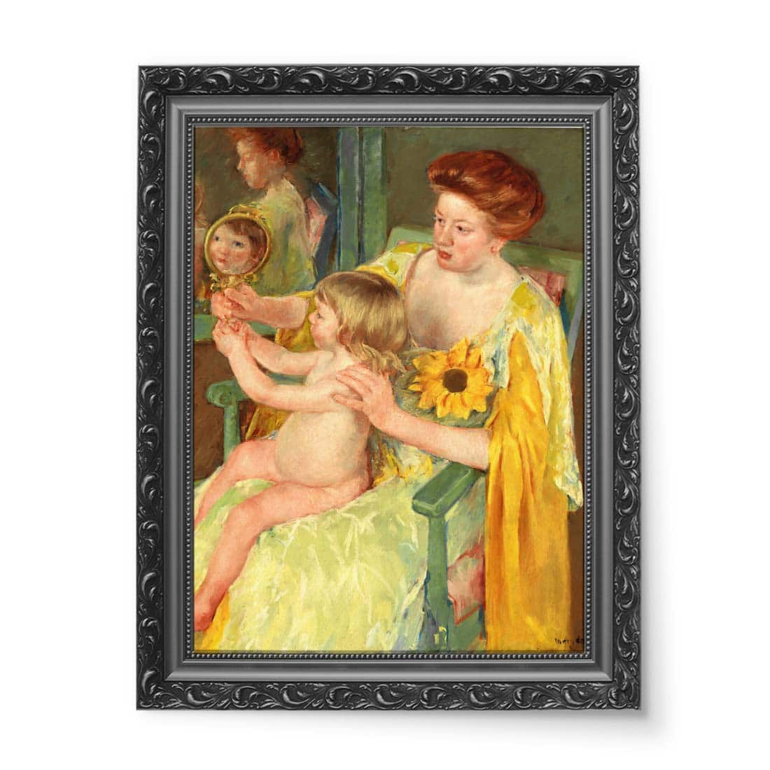 Mary Cassatt Kobieta ze słonecznikiem 50x70 wydruk na płótnie CANVAS