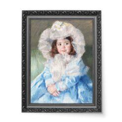 Mary Cassatt Margot w kolorze niebieskim 50×70 wydruk na płótnie CANVAS