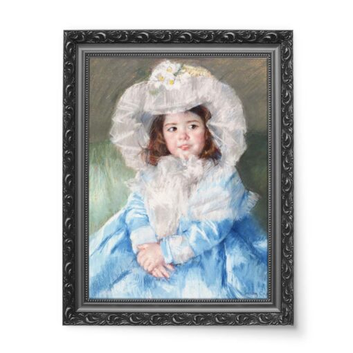 Mary Cassatt Margot w kolorze niebieskim 50x70 wydruk na płótnie CANVAS