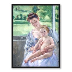 Mary Cassatt Matka i dziecko w ogrodzie zimowym 30x40 w RAMIE