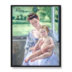 Mary Cassatt Matka i dziecko w ogrodzie zimowym 40×50