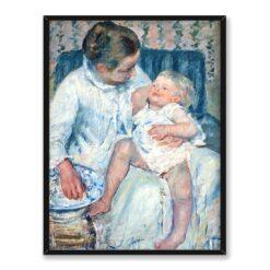 Mary Cassatt Matka myjąca śpiące dziecko 30×40
