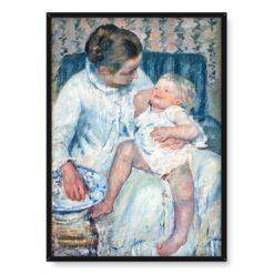 Mary Cassatt Matka myjąca śpiące dziecko 50×70