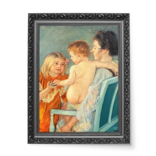 Mary Cassatt Sara wręcza dziecku zabawkę 50x70 wydruk na płótnie CANVAS