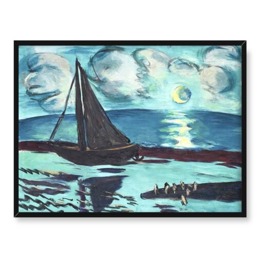 Max Beckmann Księżycowa noc nad morzem 40x30