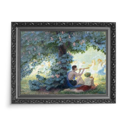 Maximilian Lenz Taniec w cieniu kwitnącego kasztanowca 70x50 wydruk na płótnie CANVAS