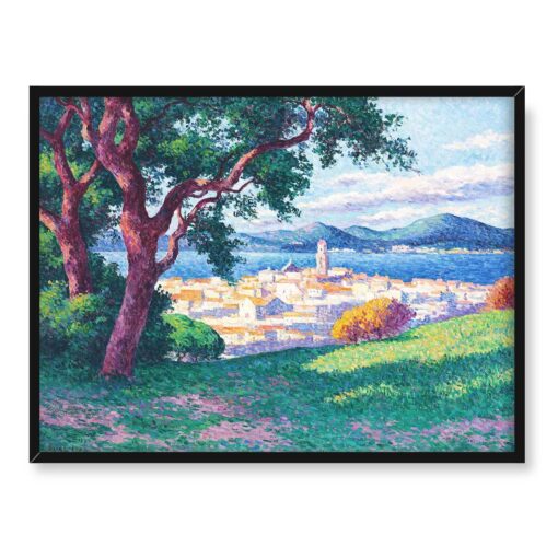 Maximilien Luce Widok na Saint-Tropez Francja 40x30 w RAMIE