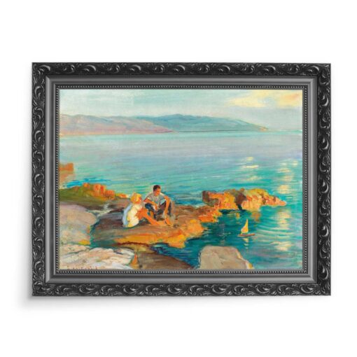 Menci Clement Crncić Dzieci na plaży Chorwacja 70x50 wydruk na płótnie CANVAS