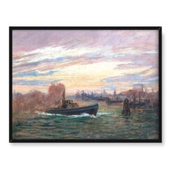 Michał Gorstkin Wywiórski W porcie 40x30 w RAMIE