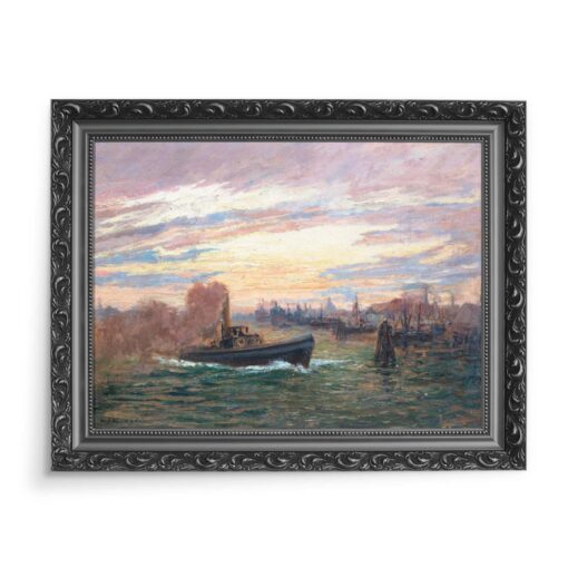 Michał Gorstkin Wywiórski W porcie 70x50 wydruk na płótnie CANVAS