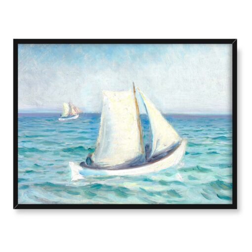 Michael Ancher Białe żaglówki Skagen 40x30