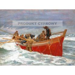 Michael Ancher Czerwona łódź ratunkowa wypływa — produkt cyfrowy do pobrania
