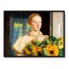 Michael Ancher Dziewczyna ze słonecznikami 40×30 w RAMIE
