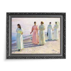 Michael Ancher Przechadzka po plaży 70×50 wydruk na płótnie CANVAS