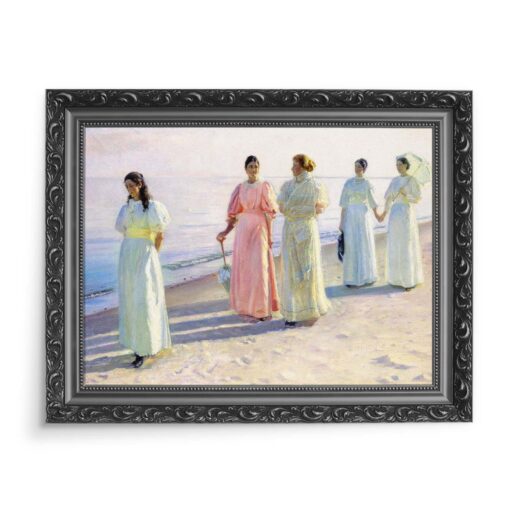 Michael Ancher Przechadzka po plaży 70x50 wydruk na płótnie CANVAS