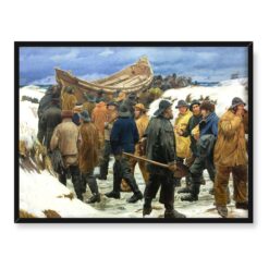 Michael Ancher Przenoszenie łodzi 40x30